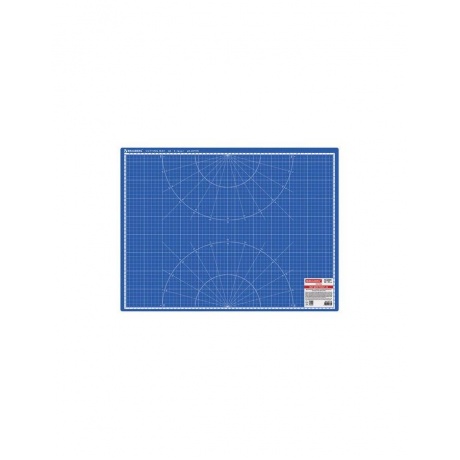 Коврик (мат) для резки BRAUBERG EXTRA 5-слойный, А2 (600х450 мм), двусторонний, толщина 3 мм, синий, 237176 - фото 3