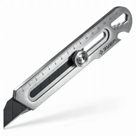 Нож цельнометаллический ЗУБР Терминатор-25, 25 мм с винтовым фик...