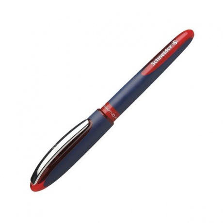 Ручка-роллер SCHNEIDER One Business, КРАСНАЯ, корпус темно-синий, узел 0,8 мм, линия письма 0,6 мм, 183002 - фото 2