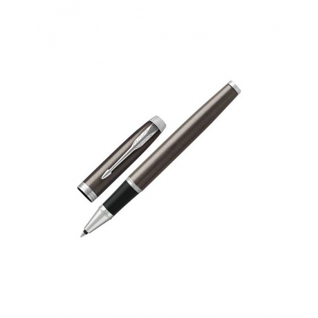 Ручка-роллер PARKER IM Core Dark Espresso CT, корпус кофейный лак, хромированные детали, черная, 1931664 - фото 1