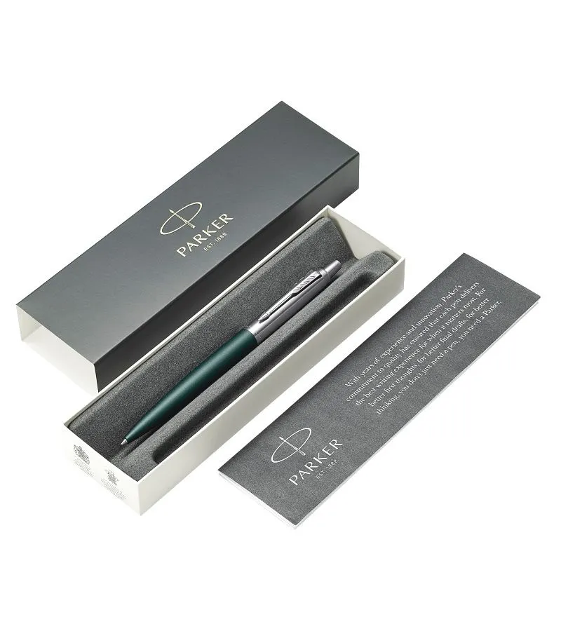 Ручка шариковая Parker Jotter XL K69 (2068511) Matte Green CT M синие чернила подар.кор. - фото 3