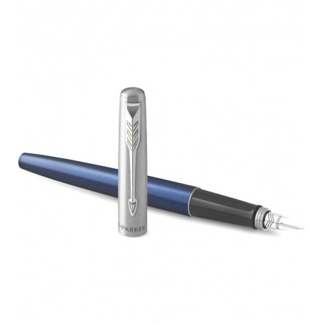 Ручка перьевая Parker Jotter Core F63 (2030950) Royal Blue CT M сталь нержавеющая подар.кор. - фото 3