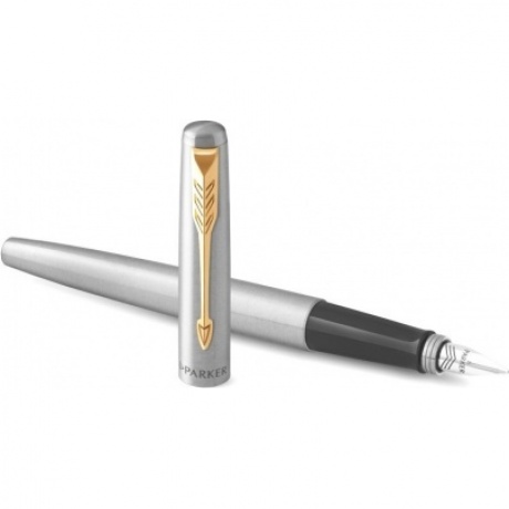 Ручка перьевая Parker Jotter Core (2030948) Stainless Steel GT M сталь нержавеющая подар.кор. - фото 3