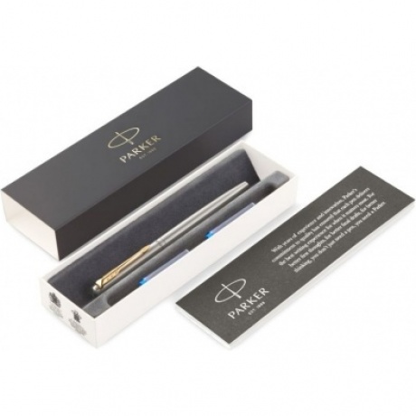 Ручка перьевая Parker Jotter Core (2030948) Stainless Steel GT M сталь нержавеющая подар.кор. - фото 4
