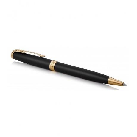 

Ручка шариковая Parker Sonnet Core K528 (1931519) Matte Black GT M черные чернила подар.кор.