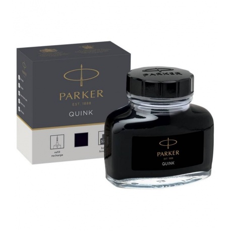 

Флакон с чернилами Parker Quink Ink Z13 (1950375) черный чернила 57мл для ручек перьевых