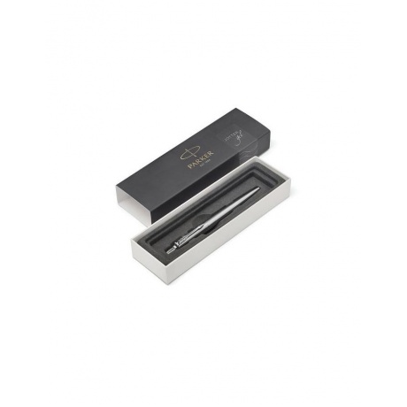 Ручка гелевая PARKER Jotter Stainless Steel CT, корпус серебристый, детали из нержавеющей стали, черная, 2020646 - фото 2
