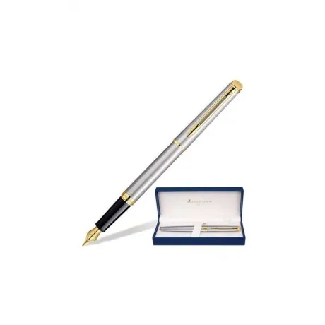 Ручка подарочная перьевая WATERMAN Hemisphere Stainless Steel GT...