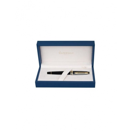 Ручка подарочная перьевая WATERMAN Expert 3 Black Lacquer GT, черный лак, позолоченные детали, синяя, S0951640 - фото 2