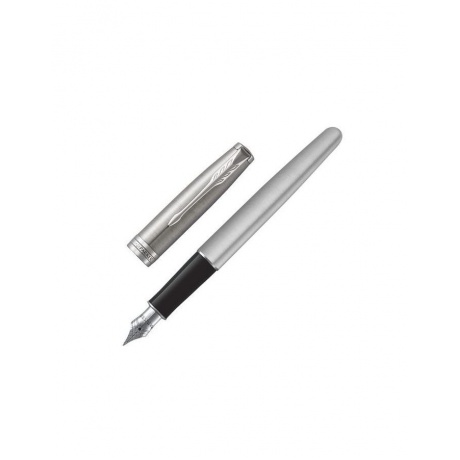 Ручка перьевая PARKER Sonnet Core Core Stainless Steel CT, корпус серебристый, палладиевые детали, черная, 1931509 - фото 1
