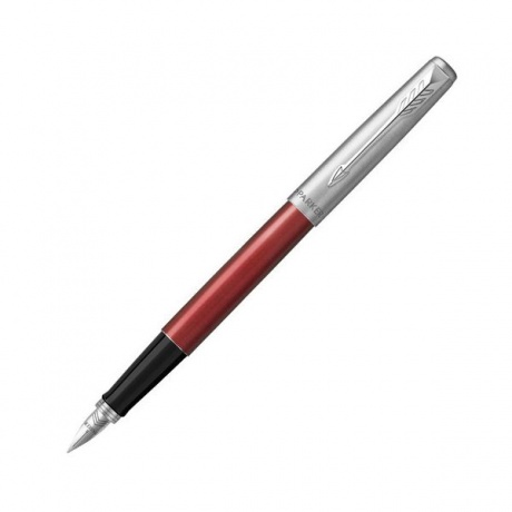 Ручка перьевая PARKER Jotter Kensington Red CT, корпус красный, детали из нержавеющей стали, синяя, 2030949 - фото 2