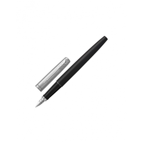 Ручка перьевая PARKER Jotter Bond Street Black CT, копус черный, детали из нержавеющей стали, синяя, 2030947 - фото 1