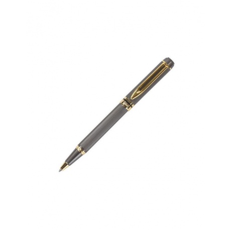 Ручка подарочная шариковая GALANT Dark Chrome, корпус матовый хром, золотистые детали, пишущий узел 0,7 мм, синяя, 140397 - фото 2