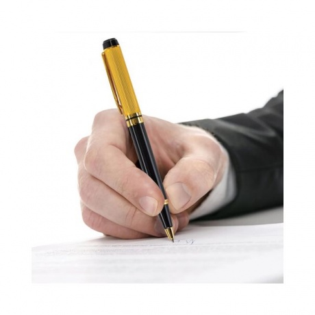 Ручка подарочная шариковая GALANT Classic, корпус черный с золотистым, золотистые детали, пишущий узел 0,7 мм, синяя, 140400 - фото 11