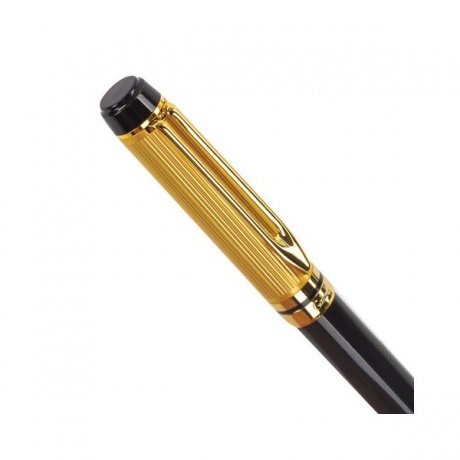 Ручка подарочная шариковая GALANT Classic, корпус черный с золотистым, золотистые детали, пишущий узел 0,7 мм, синяя, 140400 - фото 5