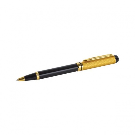 Ручка подарочная шариковая GALANT Classic, корпус черный с золотистым, золотистые детали, пишущий узел 0,7 мм, синяя, 140400 - фото 6