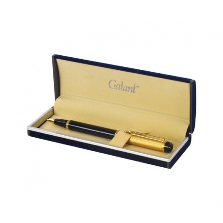 Ручка подарочная шариковая GALANT Classic, корпус черный с золотистым, золотистые детали, пишущий узел 0,7 мм, синяя, 140400 - фото 7