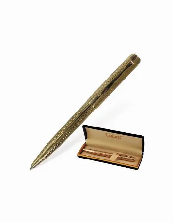 Ручка подарочная шариковая GALANT Graven Gold, корпус золотистый...