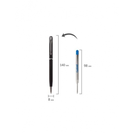 Ручка подарочная шариковая GALANT Arrow Chrome Grey, корпус серый, хромированные детали, пишущий узел 0,7 мм, синяя, 140652 - фото 12