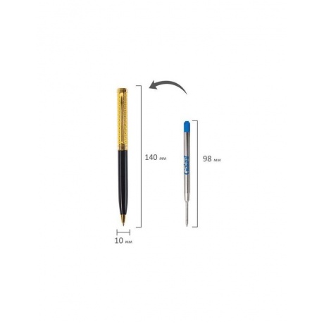 Ручка подарочная шариковая GALANT Empire Gold, корпус черный с золотистым, золотистые детали, пишущий узел 0,7 мм, синяя, 140960 - фото 12