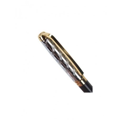 Ручка подарочная шариковая GALANT Consul, корпус черный с серебристым, золотистые детали, пишущий узел 0,7 мм, синяя, 140963 - фото 5