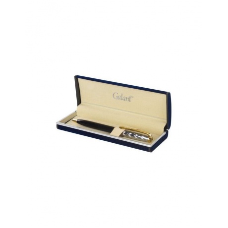 Ручка подарочная шариковая GALANT Consul, корпус черный с серебристым, золотистые детали, пишущий узел 0,7 мм, синяя, 140963 - фото 8