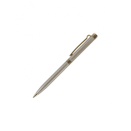 Ручка подарочная шариковая GALANT Brigitte, тонкий корпус, серебристый, золотистые детали, пишущий узел 0,7 мм, синяя, 141009 - фото 3