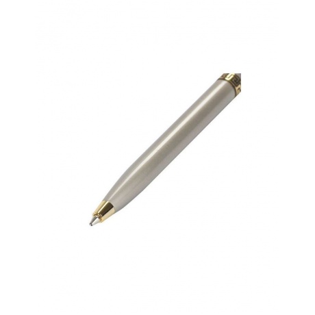 Ручка подарочная шариковая GALANT Brigitte, тонкий корпус, серебристый, золотистые детали, пишущий узел 0,7 мм, синяя, 141009 - фото 4