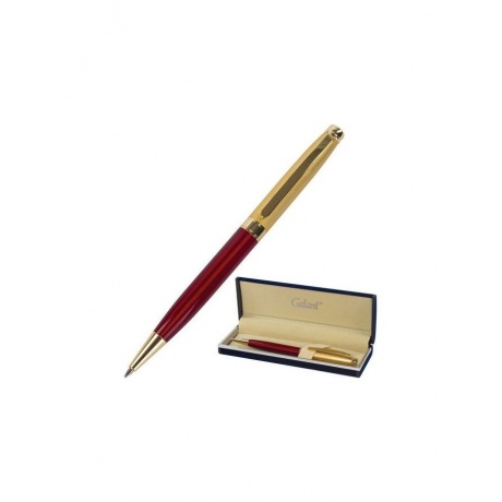 Ручка подарочная шариковая GALANT Bremen, корпус бордовый с золотистым, золотистые детали, пишущий узел 0,7 мм, синяя, 141010 - фото 1
