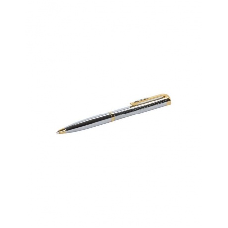 Ручка подарочная шариковая GALANT Barendorf, корпус серебристый с гравировкой, золотистые детали, пишущий узел 0,7 мм, синяя, 141011 - фото 6
