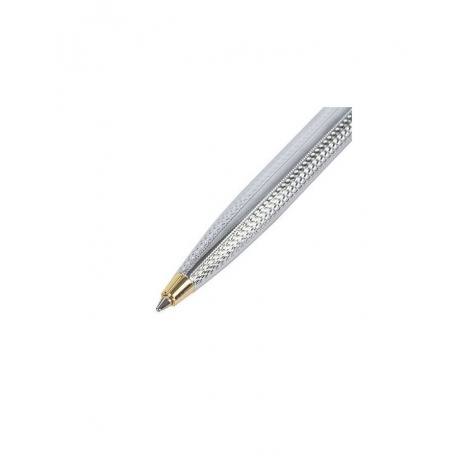 Ручка подарочная шариковая GALANT Marburg, корпус серебристый с гравировкой, золотистые детали, пишущий узел 0,7 мм, синяя, 141015 - фото 4