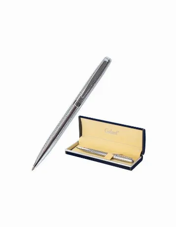 Ручка подарочная шариковая GALANT Freiburg, корпус серебристый с...