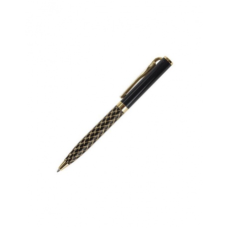 Ручка подарочная шариковая GALANT Klondike, корпус черный с золотистым, золотистые детали, пишущий узел 0,7 мм, синяя, 141357 - фото 3