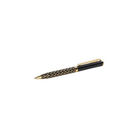 Ручка подарочная шариковая GALANT Klondike, корпус черный с золотистым, золотистые детали, пишущий узел 0,7 мм, синяя, 141357 - фото 6