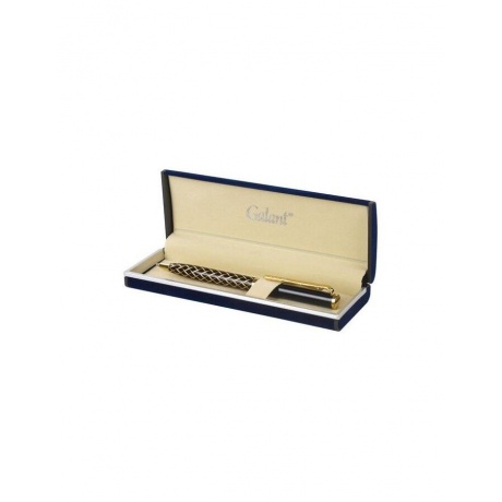 Ручка подарочная шариковая GALANT Klondike, корпус черный с золотистым, золотистые детали, пишущий узел 0,7 мм, синяя, 141357 - фото 7