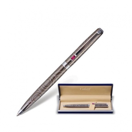 Ручка подарочная шариковая GALANT Kawasaki, корпус серебристый с гравировкой, хромированные детали, пишущий узел 0,7 мм, синяя, 141361 - фото 1