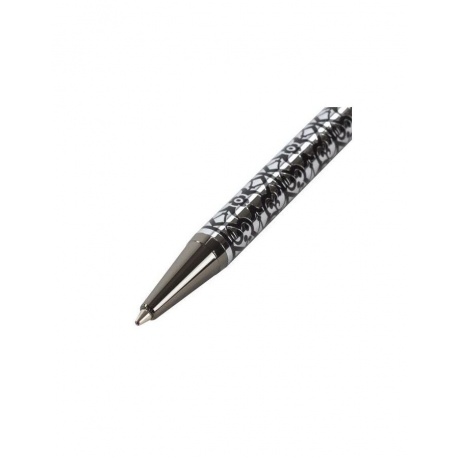 Ручка подарочная шариковая GALANT Locarno, корпус серебристый с черным, хромированные детали, пишущий узел 0,7 мм, синяя, 141667 - фото 4