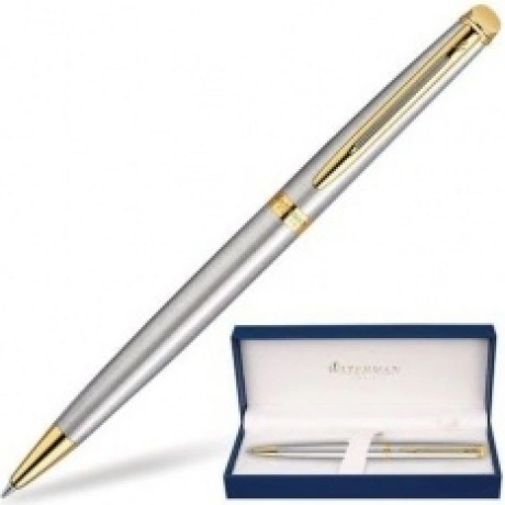 Ручка подарочная шариковая WATERMAN Hemisphere Stainless Steel G...