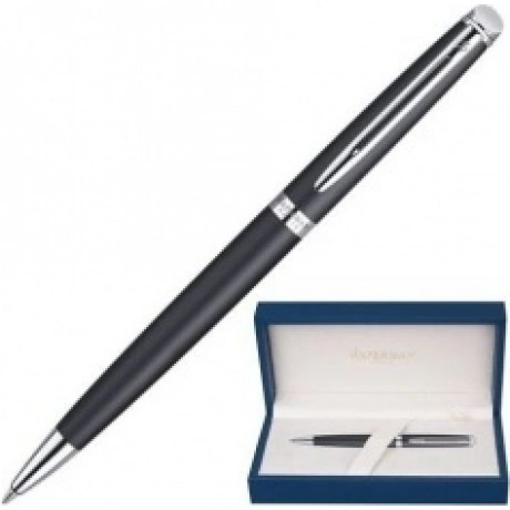 Ручка подарочная шариковая WATERMAN Hemisphere Matt Black CT, че...