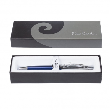 Ручка подарочная шариковая PIERRE CARDIN (Пьер Карден) Easy, корпус синий, латунь, лак, хром, синяя, PC5901BP - фото 2