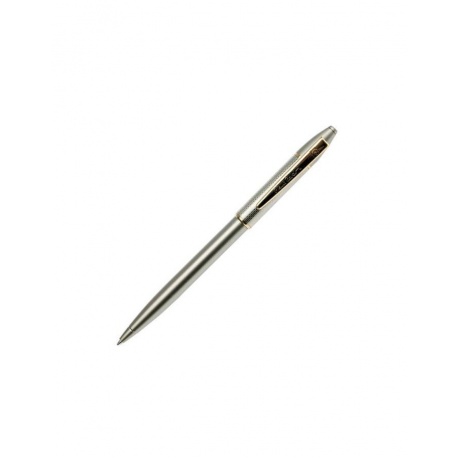 Ручка подарочная шариковая PIERRE CARDIN (Пьер Карден) Gamme, корпус серебристый, латунь, золотистые детали, синяя, PC0803BP - фото 1