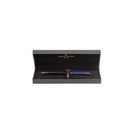 Ручка подарочная шариковая PIERRE CARDIN (Пьер Карден) Gamme, корпус черный/синий, алюминий, хром, синяя, PC0891BP - фото 2