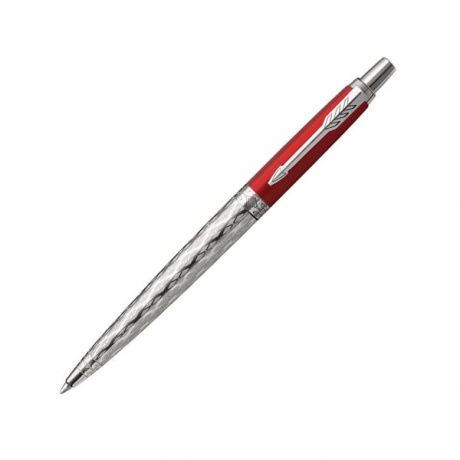 Ручка шариковая PARKER Jotter London Architecture Classic Red, корпус красный, нержавеющая сталь, синяя, 2025827 - фото 1