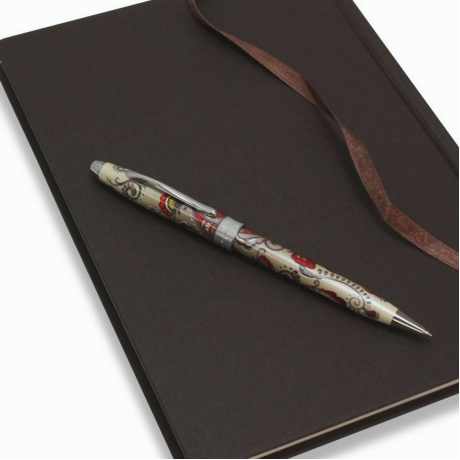 Ручка подарочная шариковая CROSS Botanica Красная колибри, лак, латунь, хром, черная, AT0642-3 - фото 6