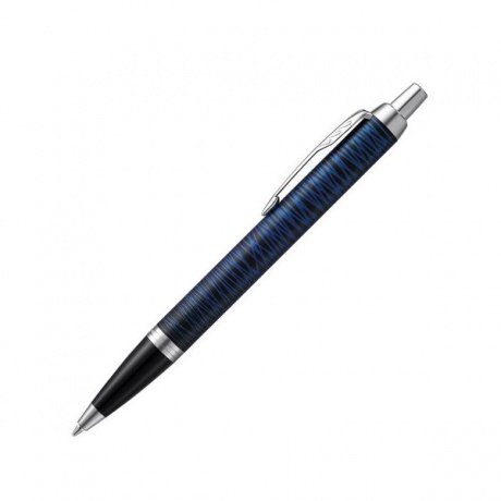 Ручка шариковая PARKER IM Blue Origin CT, корпус черный матовый, хромированные детали, синяя, 2073476 - фото 5