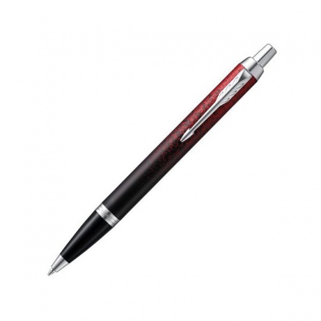 Ручка шариковая PARKER IM Red Ignite CT, корпус черный матовый, хромированные детали, синяя, 2074031 - фото 1