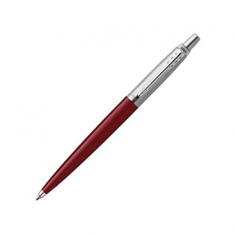 Ручка шариковая PARKER Jotter Plastic CT, корпус красный, детали из нержавеющей стали, синяя, R0033330 - фото 1