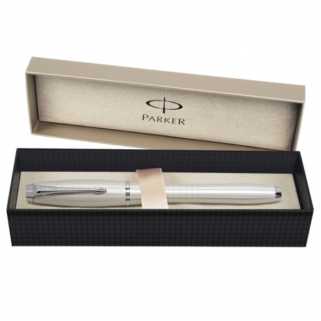 Ручка-роллер подарочная PARKER Urban Premium Pearl Metal Chiselled CT, жемчужный лак, хромированные детали, черная, S0911440 - фото 3