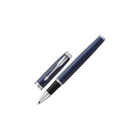 Ручка-роллер PARKER IM Core Matte Blue CT, корпус темно-синий лак, хромированные детали, черная, 1931661 - фото 1