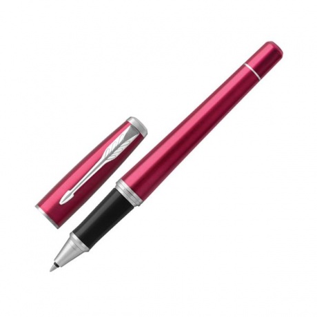 Ручка-роллер PARKER Urban Core Vibrant Magenta CT, корпус пурпурный глянцевый лак, хромированные детали, черная, 1931590 - фото 1